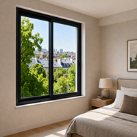 Système de fenêtres coulissantes en aluminium de luxe, verre double vitrage à haute efficacité énergétique pour la construction de villas contemporaines