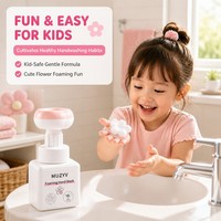 Kit de Démarrage de Tablettes Moussantes pour le Lavage des Mains pour Enfants, aux Surfactants Doux à la Fleur et à l'Aloe Vera, Savon Rechargeable pour la Maison et les Voyages