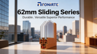 Fenêtres et portes coulissantes en PVC extrudé Fonirte Modern avec moustiquaire pliante - Profilés plastiques sur mesure