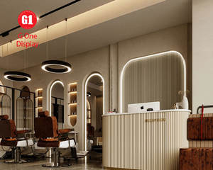 Diseño Interior de Barbería de Alta Gama, Muebles Personalizados para Salón de Hombres, Exhibidores para Salón de Belleza - Product Image 5