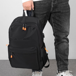 WeiYaLu Men's Casual <b>Backpack</b> <b>Large</b> Capacity Laptop Compartment Business Commuter School Bag Gray Black - Product Image 4