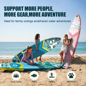 Tabla de Paddle Surf Inflable YoBoat WaveTrail Azul Grande con 6 Anillas, Lista para Kayak, Tabla <span class=keywords><strong>SUP</strong></span> para Aventura - Product Image 6
