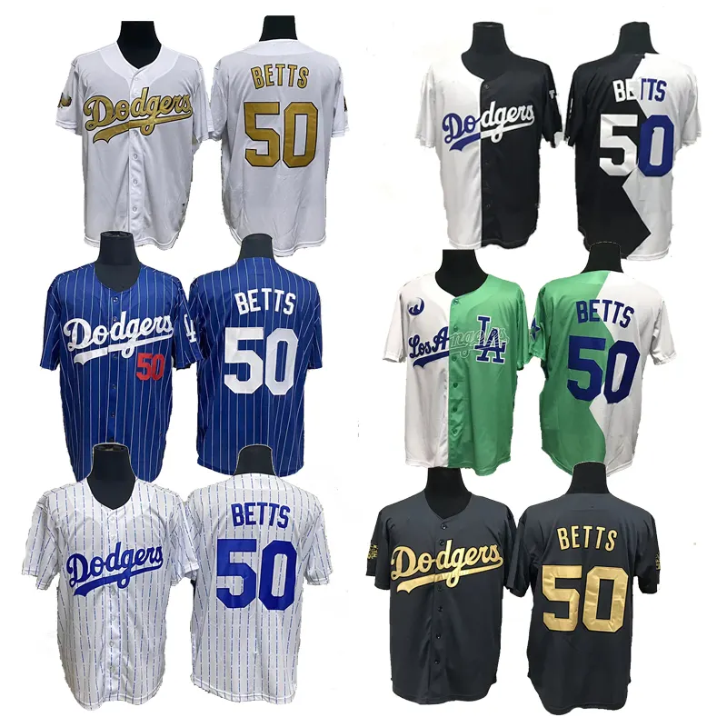 wholesale Men's Dodger #50 Betts Baseball Jersey Stitched Sublimated Embroidery Los Angeles Baseball Uniform shirts