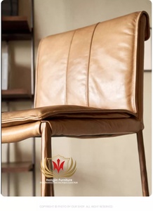 HJ HOME Chaise <span class=keywords><strong>de</strong></span> comptoir <span class=keywords><strong>de</strong></span> luxe <span class=keywords><strong>en</strong></span> <span class=keywords><strong>cuir</strong></span> ciré faite à la main <span class=keywords><strong>Tabouret</strong></span> <span class=keywords><strong>en</strong></span> <span class=keywords><strong>cuir</strong></span> grainé Pieds <span class=keywords><strong>en</strong></span> cuivre Tabourets <span class=keywords><strong>de</strong></span> <span class=keywords><strong>bar</strong></span> <span class=keywords><strong>de</strong></span> cuisine Wabi-sabi - Product Image 6