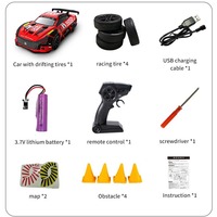 Voiture de course sportive EPT 2,4 GHz 4 roues motrices à grande vitesse avec 7 lumières LED colorées, télécommandée, pour drift, pour opérateurs experts