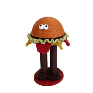 TOLEA Cute Cat Toy New Fun Burger Color Cuerda de cáñamo Columna resistente al desgaste para aliviar el estrés en stock para venta al por mayor - Product Image 6