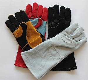 Suncend Vente en gros Gants de <span class=keywords><strong>soudeur</strong></span> allongés en cuir épais anti-chaleur en cuir de vachette - Product Image 5