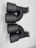 Embout d'échappement universel en fibre de carbone de 4 pouces avec tuyau intérieur en aluminium