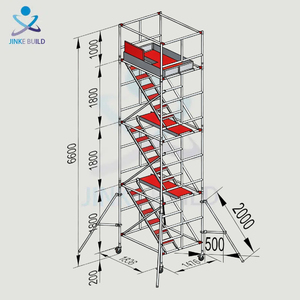 Giàn giáo nhôm dễ dàng lắp ráp với bánh xe nhôm giàn giáo tháp Thang cho xây dựng - Product Image 2