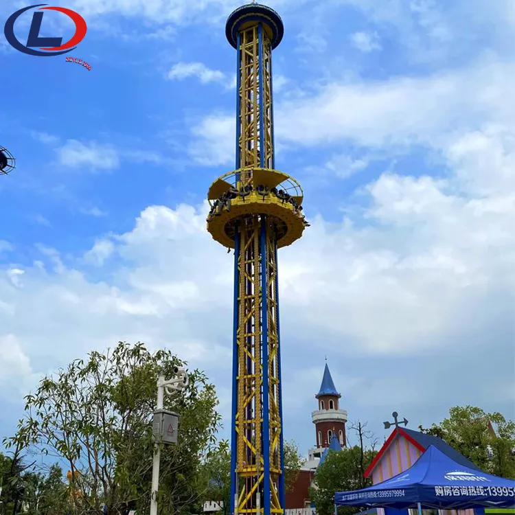 Vliegende Shuttle Vrije Val Toren Luchtdruppel Roterende Toren Ritten Pretpark Vliegende Hoge Toren Park Attracties