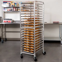 Support Chariot de cuisson en acier inoxydable pleine grandeur personnalisé Support pour chignon en aluminium Chariot de cuisson résistant aux hautes températures