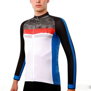 เสื้อจักรยานแขนยาวผ้าโพลีเอสเตอร์ระบายอากาศ แห้งเร็ว กันลม ซับเหงื่อ ลายปะติดหลากสี สำหรับกิจกรรมปั่นจักรยาน - Product Image 2