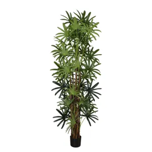 Яркое искусственное растение, большой размер, Плюм, растение в горшке, декоративное дерево, леди, пальма, искусственное дерево, внутренний Декор