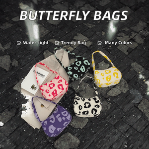 Bolsos de Hombro Impermeables de Nylon con Cremallera para Mujer, Estilo Mariposa, Vintage, Casuales, Tipo Tote, Venta al por Mayor - Product Image 2