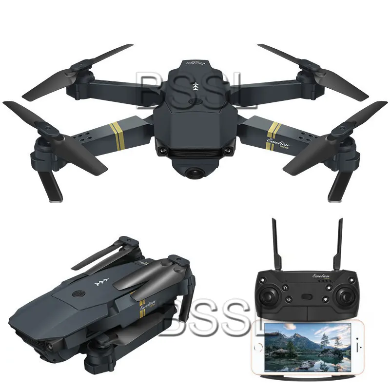Mini E58 WIFI Global drone FPV With Wide Angle HD Camera LED light High Hold Mode Foldable Arm RC Quadcopter