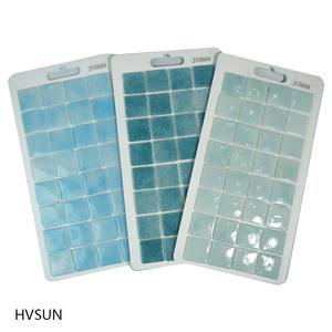 Mosaico de Vidrio Cuadrado Azul Celeste Moderno con Diseño Gráfico para <span class=keywords><strong>Piscinas</strong></span>, Habitaciones, Apartamentos <span class=keywords><strong>y</strong></span> Villas, Precio de Fábrica - Product Image 5