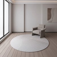 Tapis d'intérieur ronds en polypropylène et polyester tissé Wilton sur mesure pour la décoration de la maison