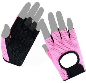 Venta al por mayor medio dedo antideslizante gimnasio guantes Yoga equipo de ejercicio para barra Horizontal Fitness entrenamiento mujeres - Product Image 2