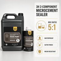 Scellant microciment bicomposant VALIDEA 3H, haute dureté, finition satinée, imperméable, résistant aux taches, faible teneur en COV, revêtement mural et de sol en spray
