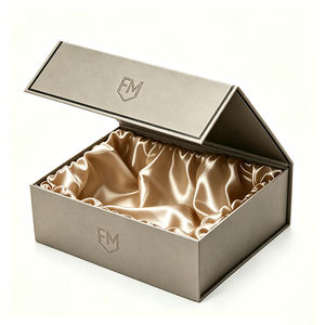 Caja de Regalo Rígida Magnética Personalizada OEM con Tapa Abatible y Forro de Satén - Empaque de Papel con Logotipo Grabado para Venta al por Mayor de Pelucas y Extensiones de Cabello - Product Image 1