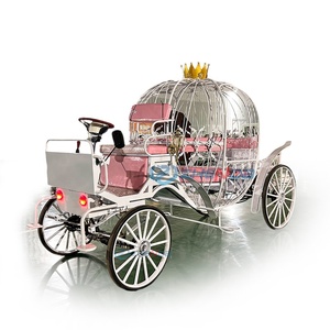 Carruaje de Cenicienta, Nuevo Modelo, Carruaje Eléctrico Clásico con Forma de Calabaza, Carruajes de Caballos para Bodas, Carro Eléctrico, Transporte Especial - Product Image 3