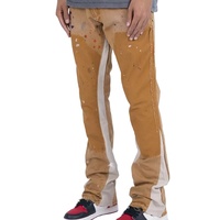 CrazyMaker hommes nouveau personnalisé Denim tissu Slim Fit pantalon évasé DTG motif de broderie peinture décoration à la mode Denim pantalon