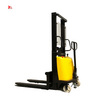 Chariot élévateur semi-électrique à batterie lithium-ion de 2 tonnes, pneus pleins, économique, pour les secteurs de la restauration et du commerce de détail