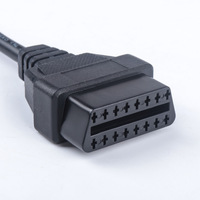 Cable OBD2 de 16 pines macho a 2 DB9 y OBD de 16 pines hembra