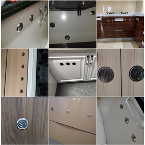 Stainless Steel Cabinet Ventilation Cover Round Mesh Decorative Vent Lid For Wardrobe Kitchen Cabinet Moisture Proof - Product Image 1