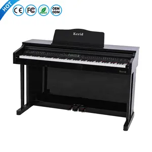 低价优质数码钢琴黑色立式数码钢琴液晶显示音乐电子琴