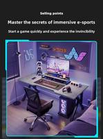 Ensemble table et chaises de jeu modernes et simples de haute qualité avec étagère, bureau d'ordinateur domestique de haute qualité