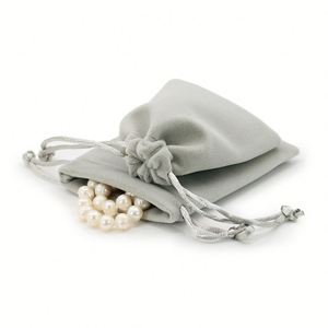 Sac à bijoux en velours avec cordon de serrage, impression de logo personnalisée, petit format, réutilisable, pochette en velours suédé pour le rangement des parfums, pour l'emballage - Product Image 4