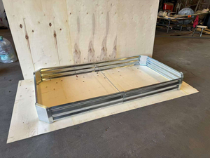 Jardinière en métal galvanisé, bac à fleurs rectangulaire surélevé pour légumes et fleurs, écologique, pour usage extérieur et intérieur - Product Image 5