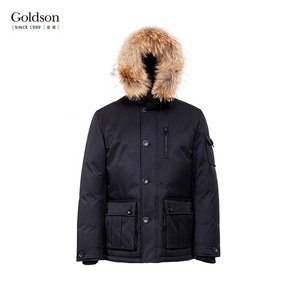 Giacca Invernale da <span class=keywords><strong>Uomo</strong></span> in Piuma d'Oca <span class=keywords><strong>con</strong></span> <span class=keywords><strong>Pelliccia</strong></span> di Lusso Popolare Marchio Italiano/Canadese - Product Image 1