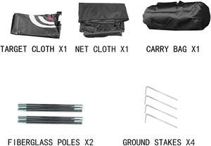 Filets de golf noirs pour l'entraînement au golf en extérieur, filet de frappe avec cible en tissu et sac de transport - Product Image 5