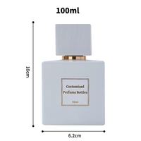Flacon de parfum en verre transparent de qualité supérieure, logos personnalisés pour rehausser l'attrait du parfum, conteneur de 100 ml