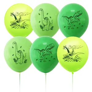 12inch Dinosaur Confetti Latex Balloons 1st Birthday Party 1 Years Old Holiday Decoration Balloons Baby Shower Air Balls Globo
