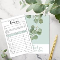 Carnet de factures en 2 exemplaires, carnet de commandes sans carbone coloré, carnet de reçus d'achat pour petites entreprises, blanc/jaune, 3,54 x 5,51 pouces
