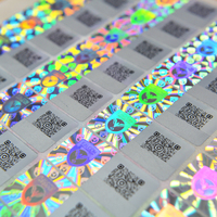 Étiquettes holographiques 3d personnalisées avec numéros de série, étiquettes d'emballage de produit anti-contrefaçon, autocollants holographiques QR Code