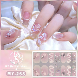 Autocollants pour ongles en gel brillant 5D MY Butterfly, sans besoin de séchage, couverture complète, imperméables, décorations pour ongles en diamant - Product Image 1