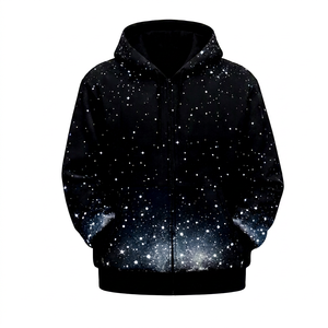 เสื้อฮู้ดดี้ปักโลโก้แบบกำหนดเอง สีดำสนิท ประดับคริสตัลสีเงินทั่วตัว ผ้าฟลีซหนานุ่มสำหรับผู้ชาย สไตล์สตรีทแวร์ - Product Image 4