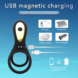 2024 cincin pengunci pengendali jarak jauh cincin listrik silikon pasangan g-point masturbasi getaran cincin produk pornografi - Product Image 6