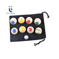 Jeu de boules de pétanque en bois 73mm