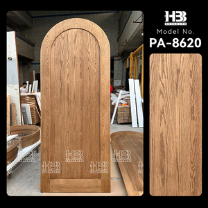 Casa tradicional de roble rojo americano, diseño residencial, <span class=keywords><strong>puerta</strong></span> arqueada superior redonda de madera maciza Interior con <span class=keywords><strong>marco</strong></span> - Product Image 2