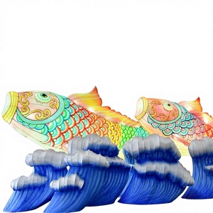 Linterna con Forma de Pez 3D con Luces LED para Diwali y Festivales de Acción de Gracias, Resistente al Agua, Funciona con Batería - Product Image 1