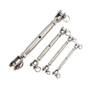 M5 M6 M8 M10 M12 M16 Stainless Steel 304 Stainless Steel Marine Sailboat Rigging Screw Closed Body Jaw/Jaw Turnbuckle