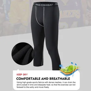 Supplier Praise Has Elasticity Breathable Men Fitness Tight Pant Suitable For Basketball