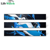 Pantalla LCD de Barra Estirada de 24 Pulgadas, Android WIFI, Control Remoto CMS, Pantalla Ultra Ancha para Publicidad en Estantes de Supermercados