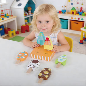 <span class=keywords><strong>Cuisine</strong></span> Bébé Éducation Précoce Simulation pour Enfants Amusant Jeu de Crème Glacée en Bois pour Enfants - Product Image 3