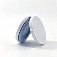 Nouvelle mode, design personnalisé mignon, étui compact transparent blanc et bleu vide pour fard à joues, conteneur pour fard à paupières, ABS léger YS